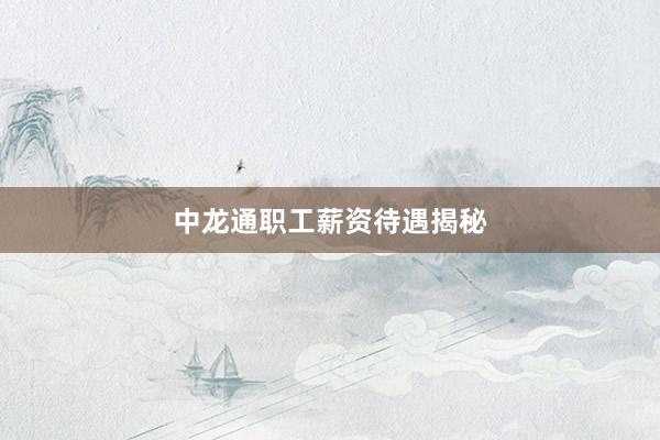 中龙通职工薪资待遇揭秘