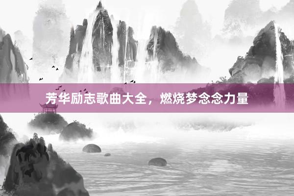 芳华励志歌曲大全，燃烧梦念念力量
